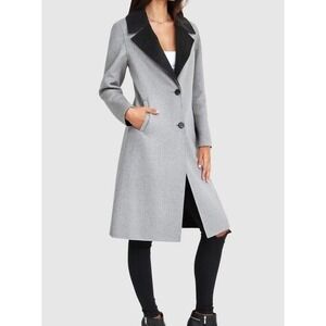 Belle & Bloom Lexington Wool Blend Oversized Coat Gray Size Small EUC Designer